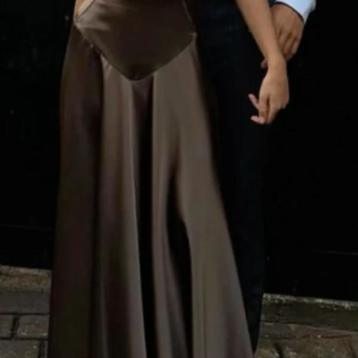 A line straps long stain prom dresses, formal dress