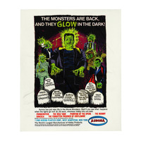 50x60 Aurora GLOW Monsters 1969 Comic Book Ad Throw Blanket - Thumbnail 7