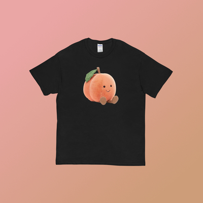 Cute peach baby t shirt black