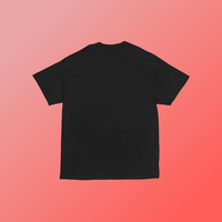 Cat Loves Peach T Shirt Black - Thumbnail 1