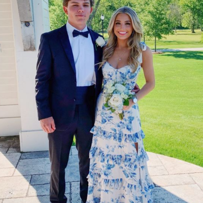 Elegant printing sleeveless long prom dress with split - Thumbnail 2