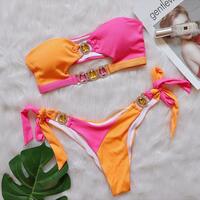 Women Swimwear Two-pieces Bikini set  With Diamond Rhinestone? - Thumbnail 2
