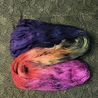G.I.N.A.S.F.S. Hand Dyed Fingering Weight Sparkle Sock Yarn - Thumbnail 2