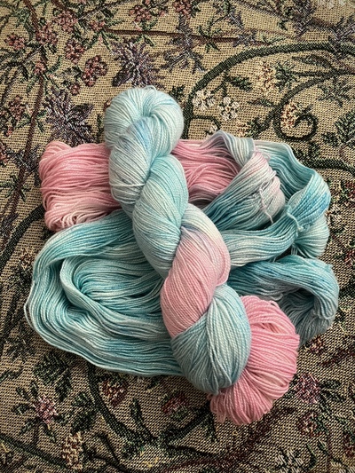 Dead People Tea Hand Dyed Fingering Weight Sparkle Sock Yarn