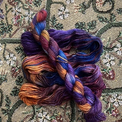 Moondrop hand dyed fingering weight sparkle sock yarn