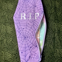 Purple Spider Web Coffin Bag - Thumbnail 1