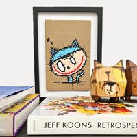 🐱 Painting by Celipe Perroloco"Blue Cat"  - Thumbnail 5