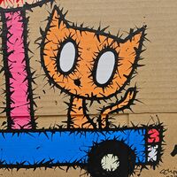 🧳Painting by Celipe Perroloco "Travelers"  - Thumbnail 3