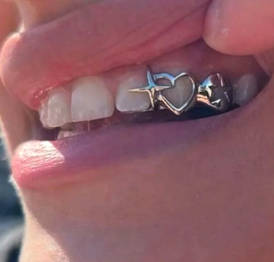 Free Shipping-HOLLOW HEART & STAR GRILLZ