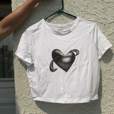 Chrome heart tee