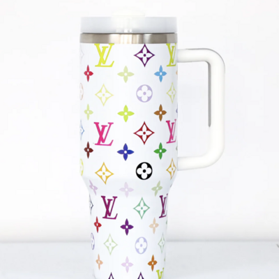 Handmade luxury monogram tumbler 