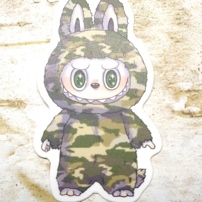 Camo lafufu sticker