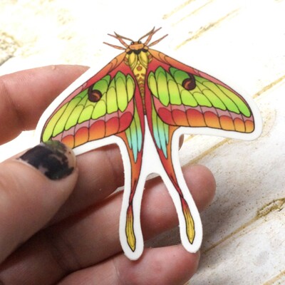 Lunar moth sticker