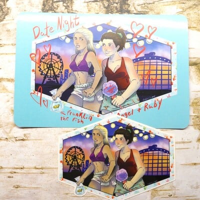 Re-date night sticker and mini print set