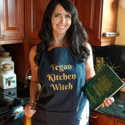Vegan kitchen witch apron