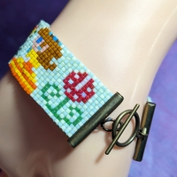 Pixel Bracelet - Luigi ❤️s Daisy - Thumbnail 3