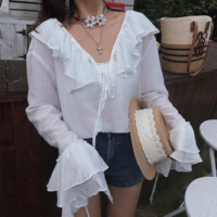 Fashionable casual long-sleeved versatile layered decorative shirt - Thumbnail 2