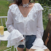 Fashionable casual long-sleeved versatile layered decorative shirt - Thumbnail 1