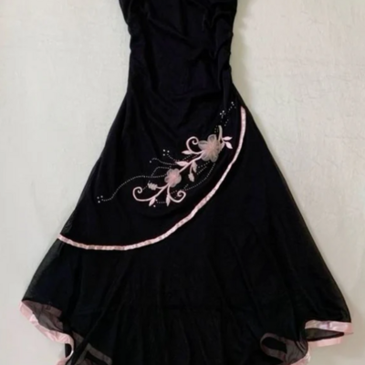 Strapless black fashion birthday party prom dress