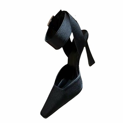 Women's high heels stiletto fashion sexy black - Thumbnail 4