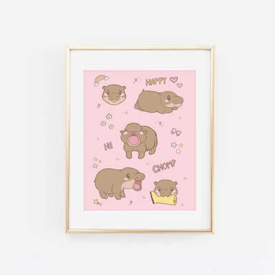 The cutest hippo print - Thumbnail 1