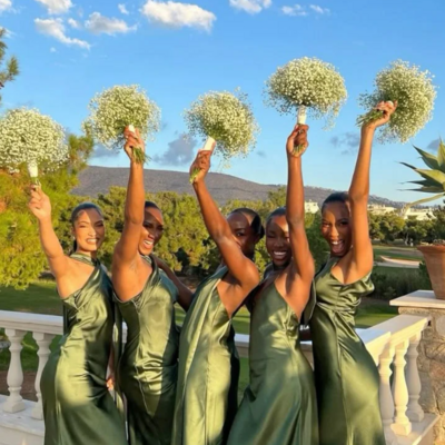 Elegant sheath halter green backless long bridesmaid dresses party dresses 