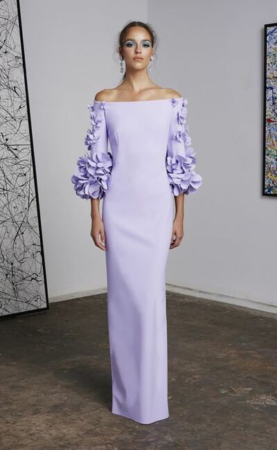 Elegant Sheath Off the Shoulder Long Sleeve Mother Of The Bride/ Groom Dresses Formal Evening Dress