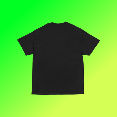 Neon green horror t shirt black