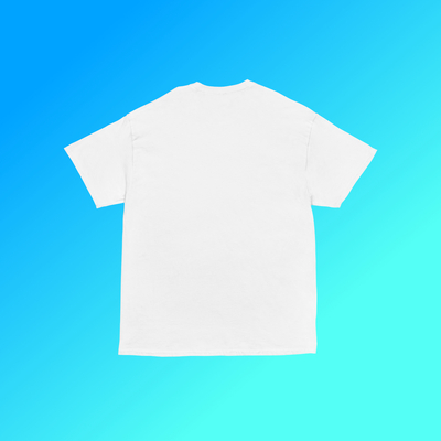 Baby blue science fiction t shirt white