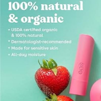 Strawberry banana eos shea lip balm