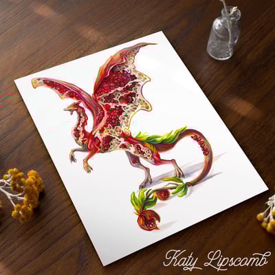 Pomegranate dragon - print