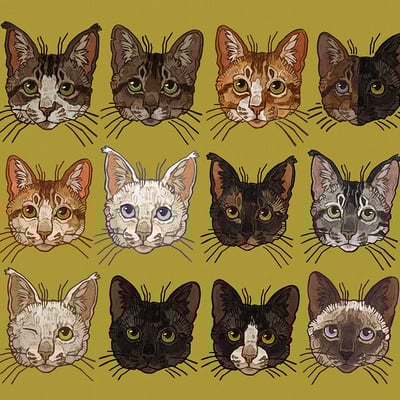 Mystery bag:cat keychain + sticker