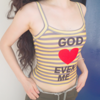 Y2K retro letter print niche inner top - Thumbnail 2