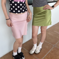 Satin-feel skirt - Thumbnail 3