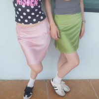 Satin-feel skirt - Thumbnail 7