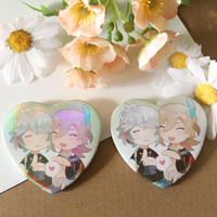 Haikaveh (heart button pin) - Thumbnail 1