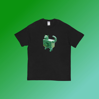 Vintage Cat Cabinet T Shirt Black