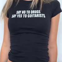 SAY NO TO DRUG SAY YES TO GUITERIST TOP  - Thumbnail 1