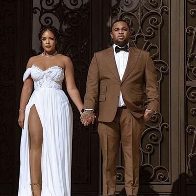 Sexy wedding dress, a line side slit lace african girls bridal dress bridal gown