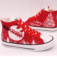 Christmas hand-painted shoes - Thumbnail 1