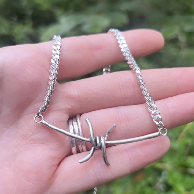 Barbed wire necklace