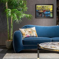 "Bumper Cars" Carnival ride painting by N.E.Thompson, Framed original artwork, size 18x24 inch canvas panel - Thumbnail 9