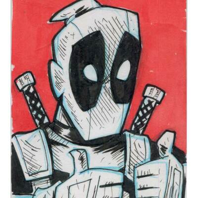 Deadpool sketch card