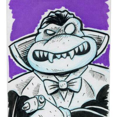 Don as dracula sketch card