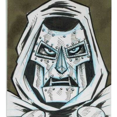 Doom sketch card