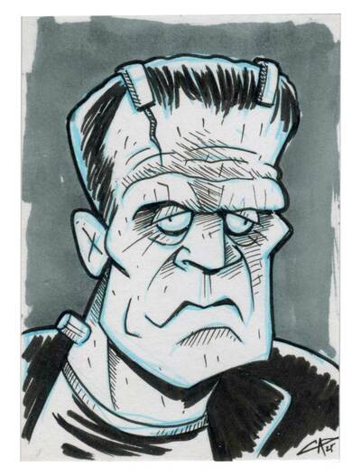 Frankenstein Sketch Card