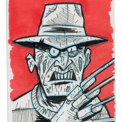 Freddy sketch card