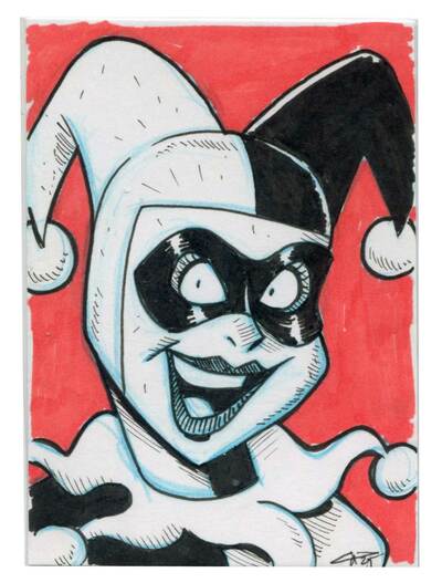 Harley Quinn Sketch Card