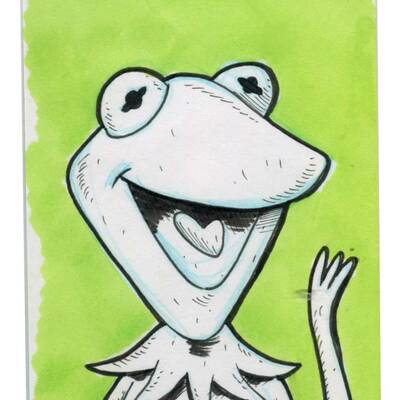 Kermit sketch card