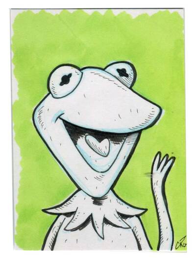 Kermit Sketch Card
